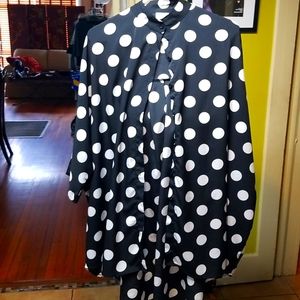 Over size poker dots Top easy wash and wear